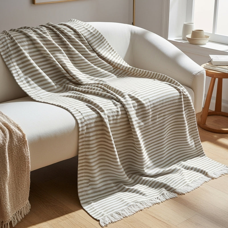 مفرش كنب قُطْنِيّ