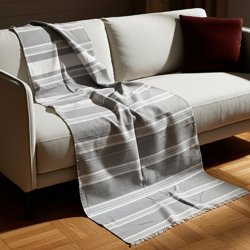 مفرش كنب قُطْنِيّ