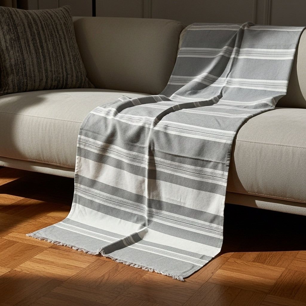 مفرش كنب قُطْنِيّ