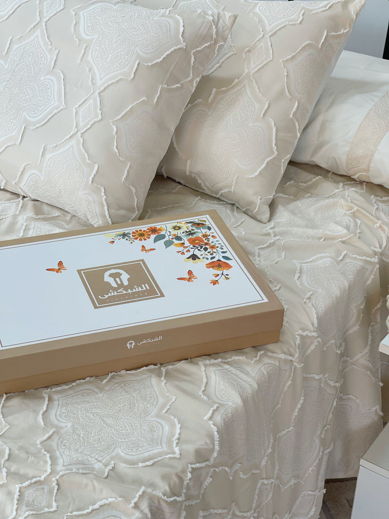 طقم ٤ قطع بارز إيطالي حرير