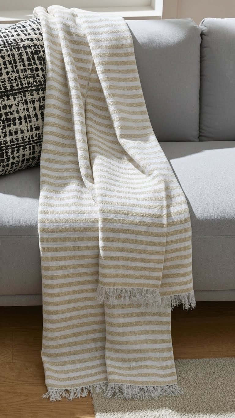 مفرش كنب و ركن قطن ١٠٠