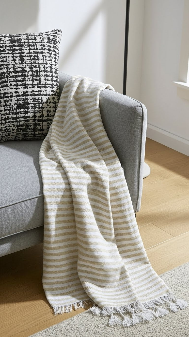 مفرش كنب و ركن قطن ١٠٠