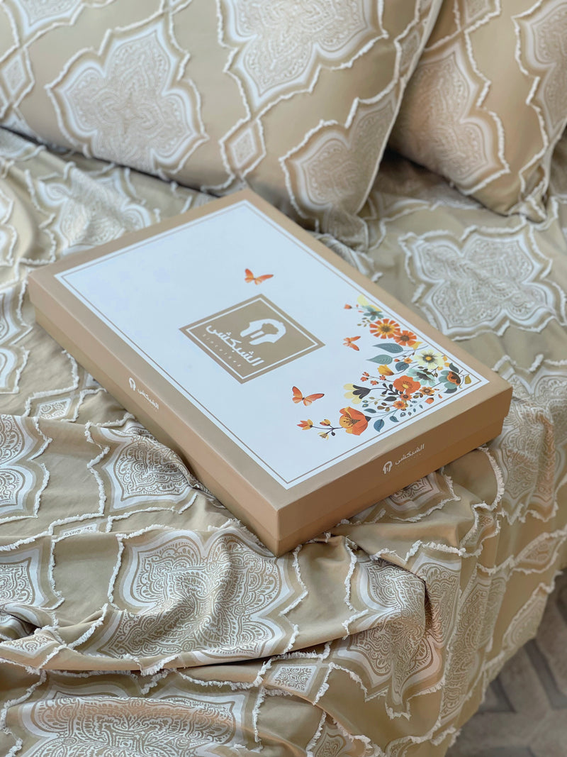 طقم ٤ قطع بارز إيطالي حرير